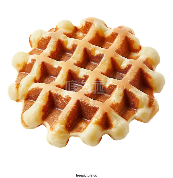 [Transparent Background PNG]Delicious Crispy Waffle Pastry