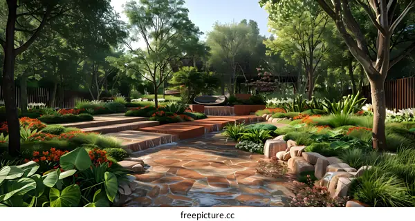 Garden landscape design renderings