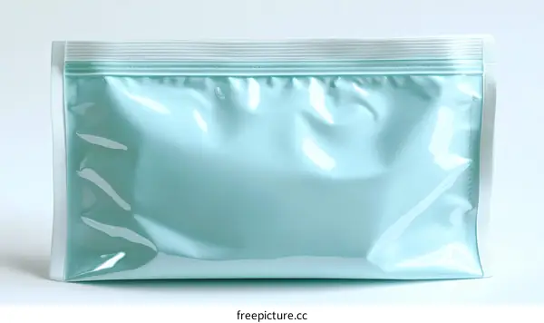 Mint Green Plastic Ziplock Bag