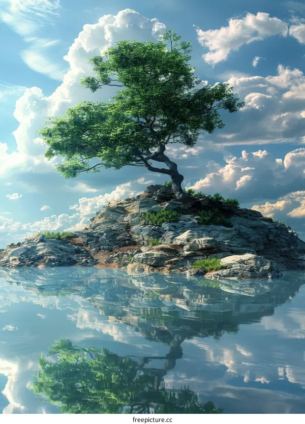 Fantasy Island Floating in the Air