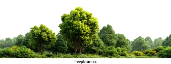 Fresh Green Forest Landscape Image