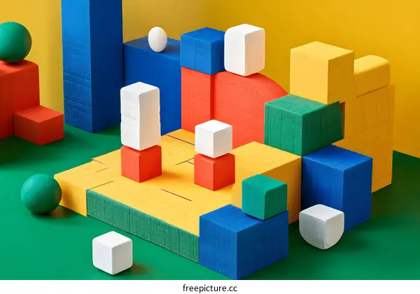 Abstract Colorful Geometric Shapes Background