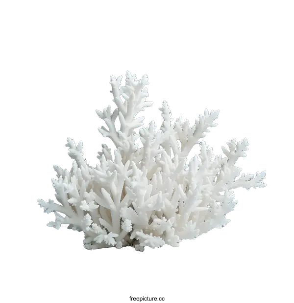 [Transparent Background PNG]White Coral on White Surface