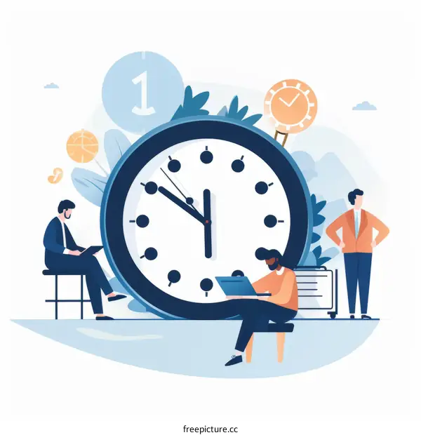 Businesspeople Collaborating to Meet Project Deadline