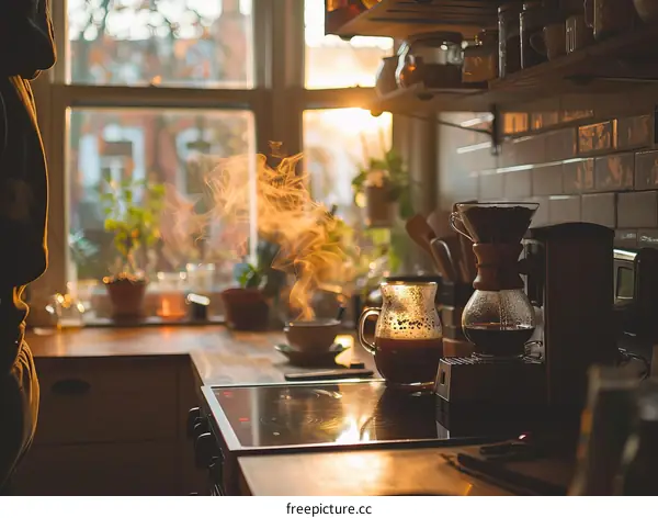 Morning Coffee Ritual: Chemex Pour Over by the Window
