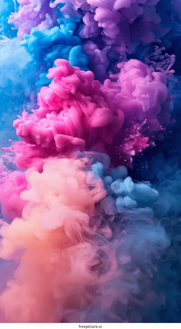 Abstract Colorful Smoke Explosion
