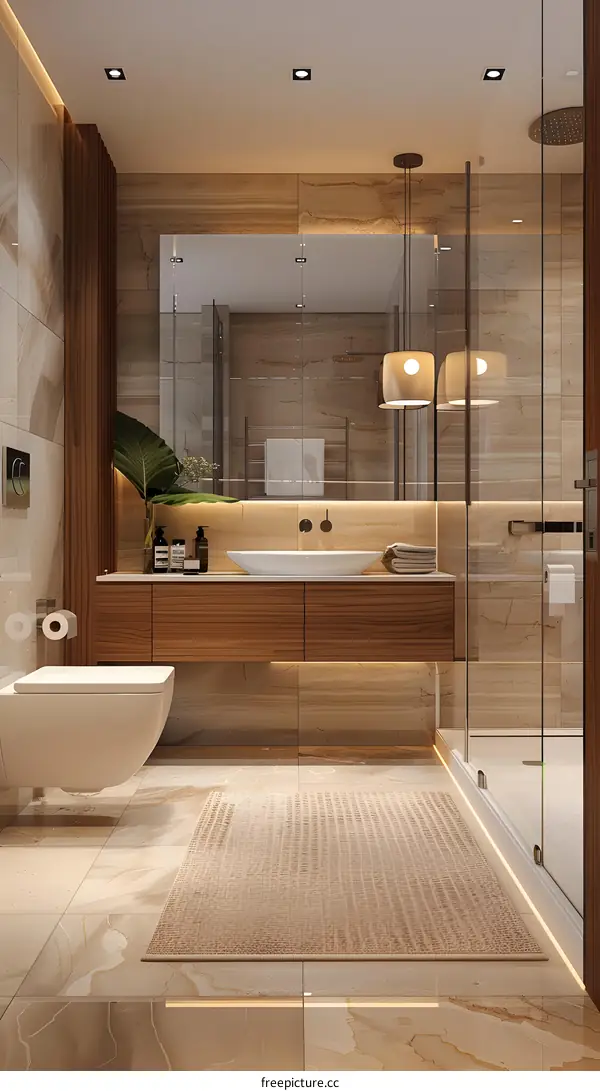 Bathroom Interior Design with Natural Materials
