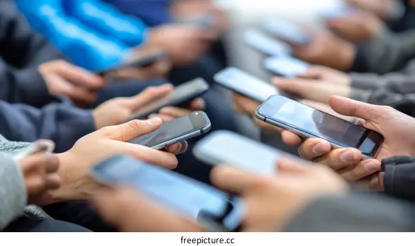 Many People Using Smartphones Focussed
