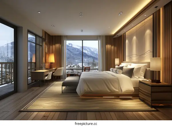 Luxury Mountain View Bedroom Interior Design