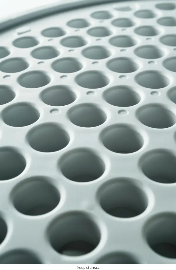 Close-up of Holes in Egg Incubator Tray