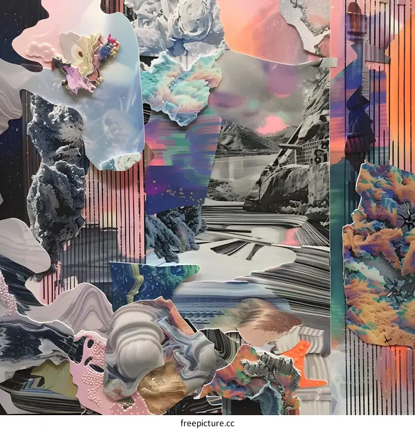 Abstract Collage With Colors And Shapes