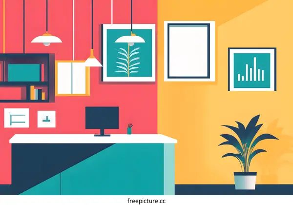 Modern Minimalist Interior Design Office Workspace