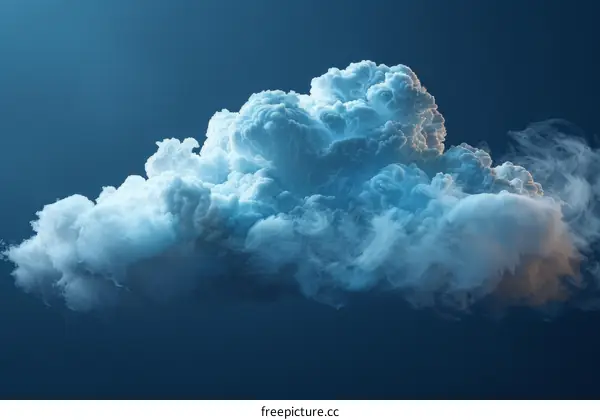 Blue and white cloud