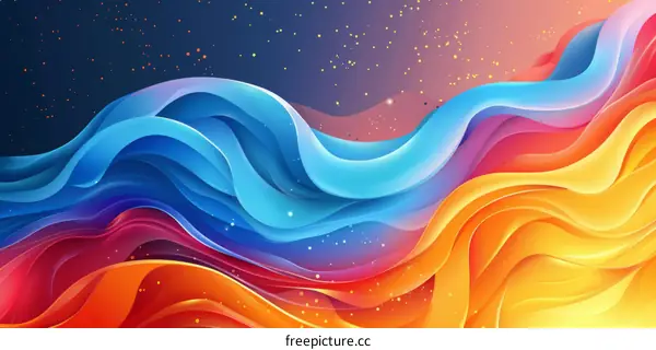 Colorful Abstract Wavy Motion Background