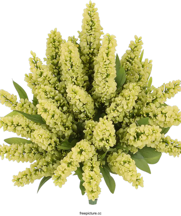 [Transparent Background PNG]Green Artificial Flower Bouquet with White Background