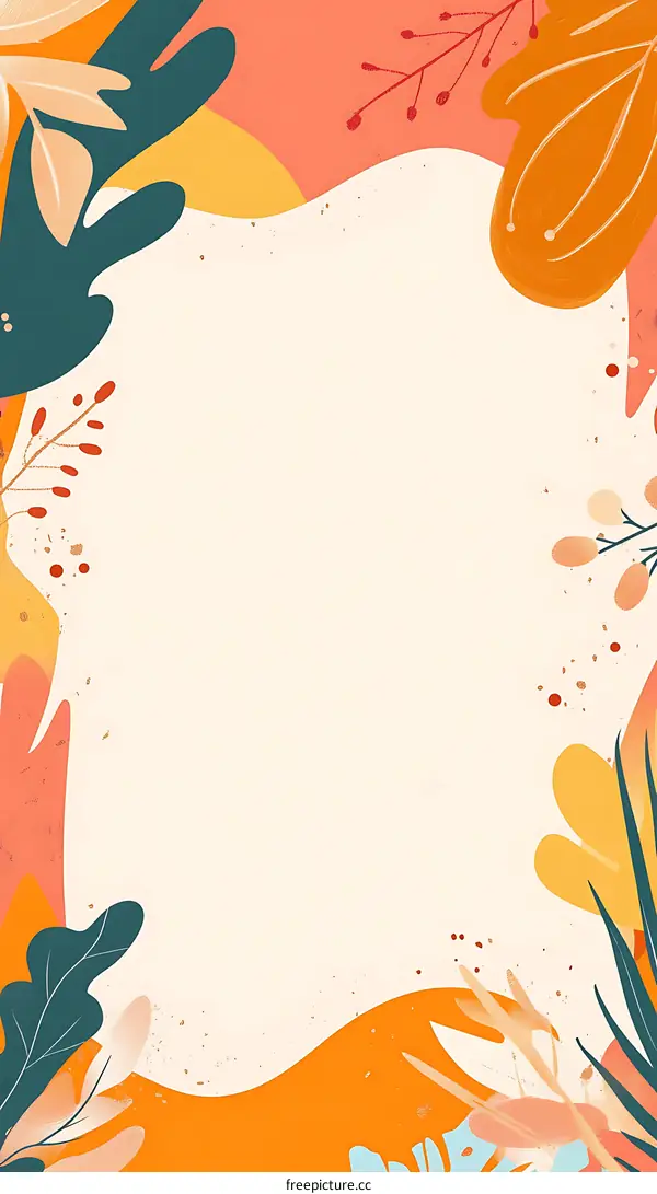 Abstract Floral Border for Social Media