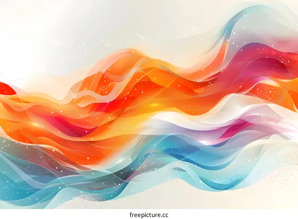 Colorful abstract background with waves