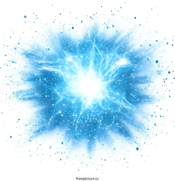 Abstract Blue Light Explosion Graphic Design