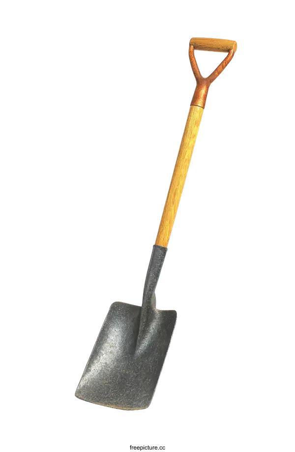 [Transparent Background PNG]Garden Shovel with Wooden Handle