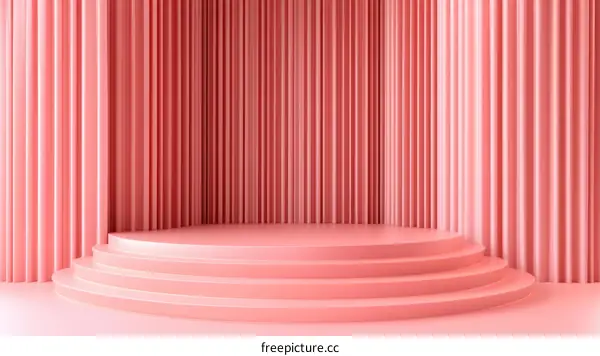 Pink Geometric Stage Display