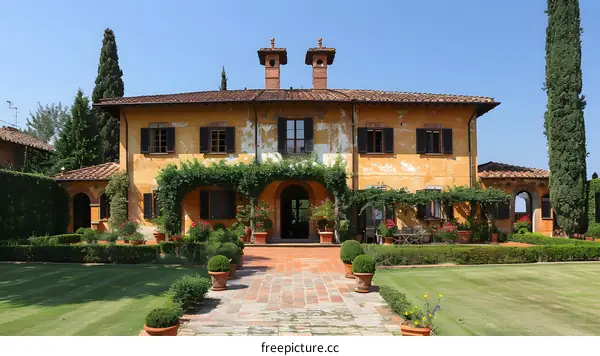 Italian style villa with garden