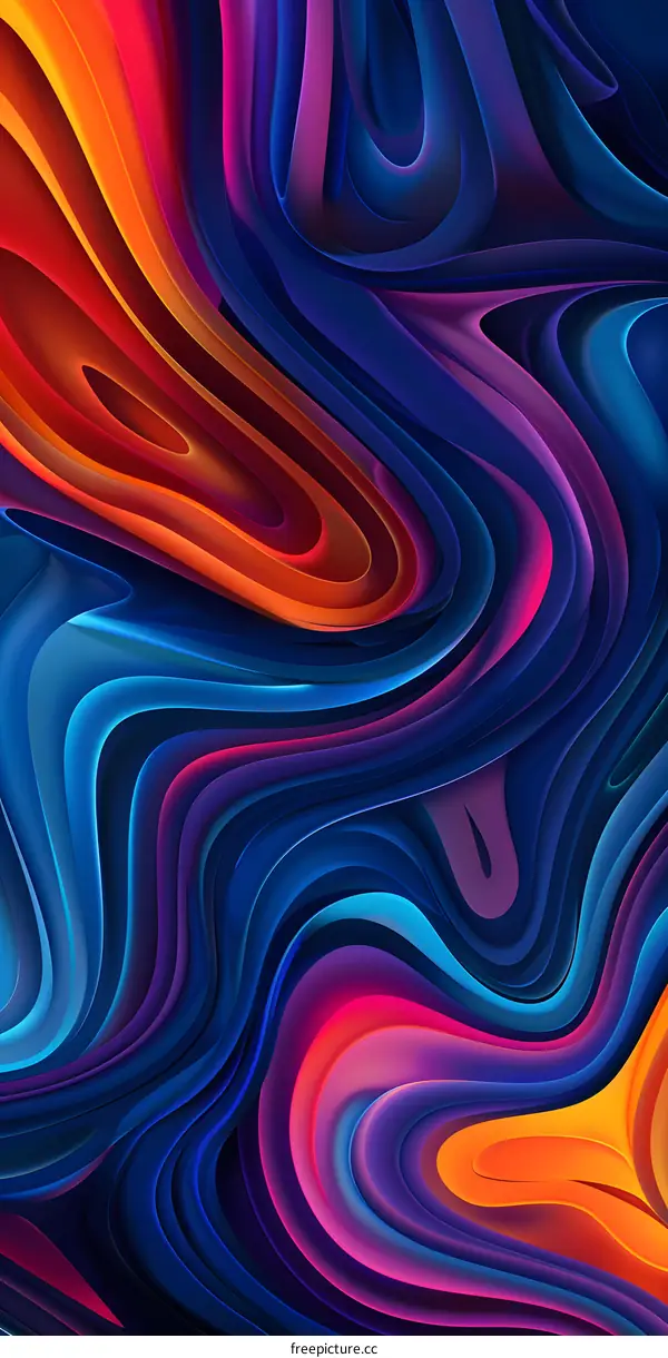 Abstract Colorful Swirling Pattern Background
