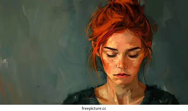 portrait of a young woman with red hair