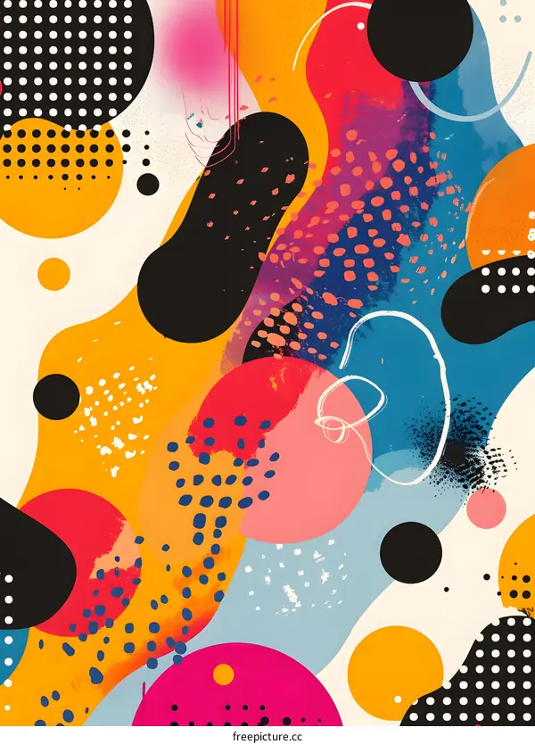 Abstract Colorful Geometric Shapes Pattern Design