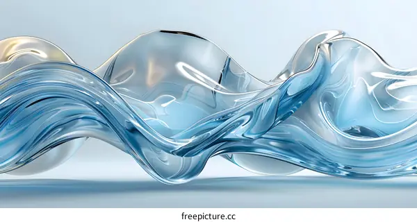 Blue glass waves