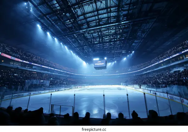 Ice Hockey Arena with Spectators