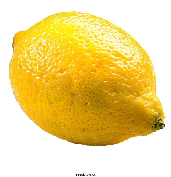 [Transparent Background PNG]Close-up photo of a single lemon