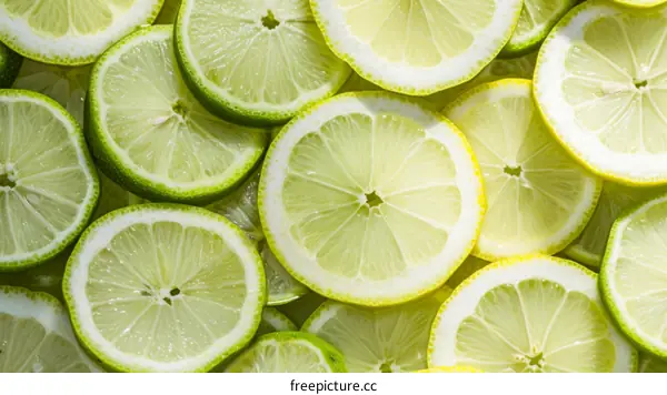 Close-up of fresh lemons and limes