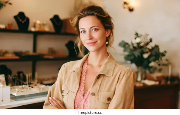 Woman in Jewelry Store Portrait