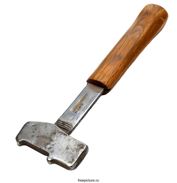 [Transparent Background PNG]Vintage Wooden Handled Metal Tool
