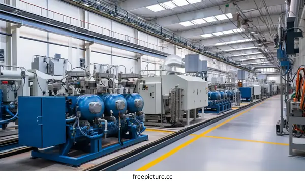 Automated Production Line in a Modern Factory