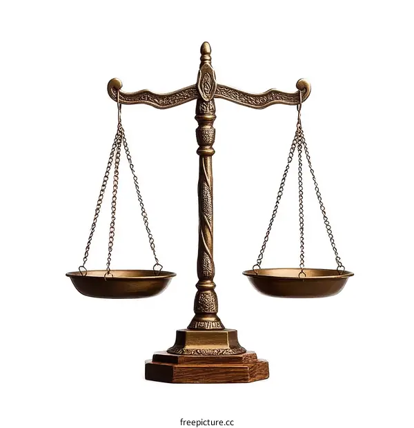 Antique Bronze Justice Scale Symbol of Equality