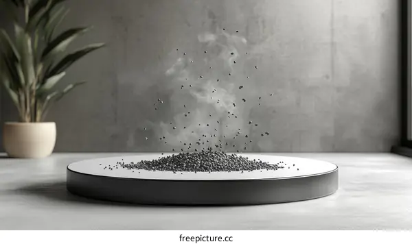 Abstract Display of Falling Particles on a Modern Platform