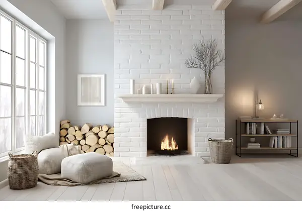 Cozy Winter Living Room Interior Design