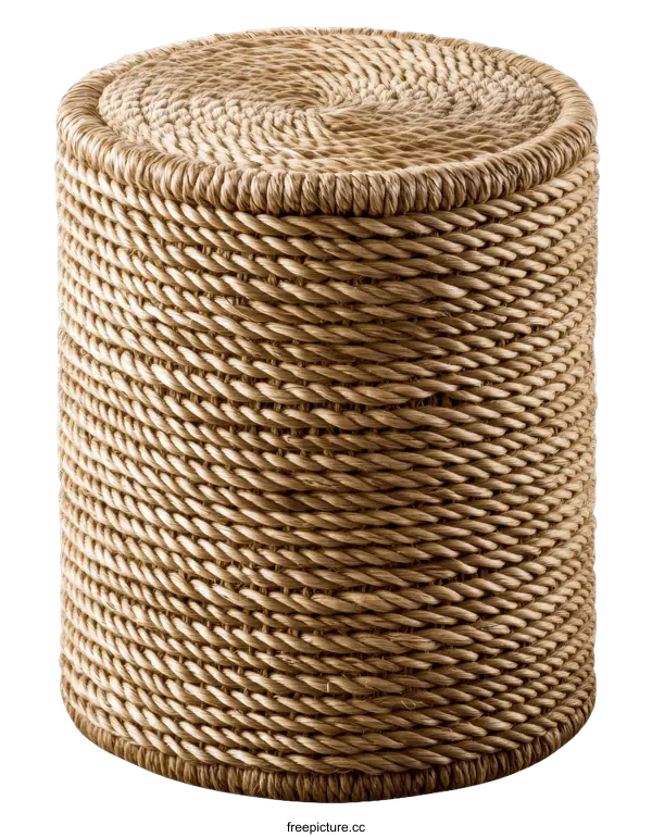 [Transparent Background PNG]Woven Rope Cylinder Decorative Furniture