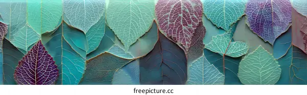 Beautiful Colorful Leaf Pattern Background Image