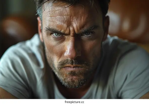 Close Up Portrait of a Caucasian Man