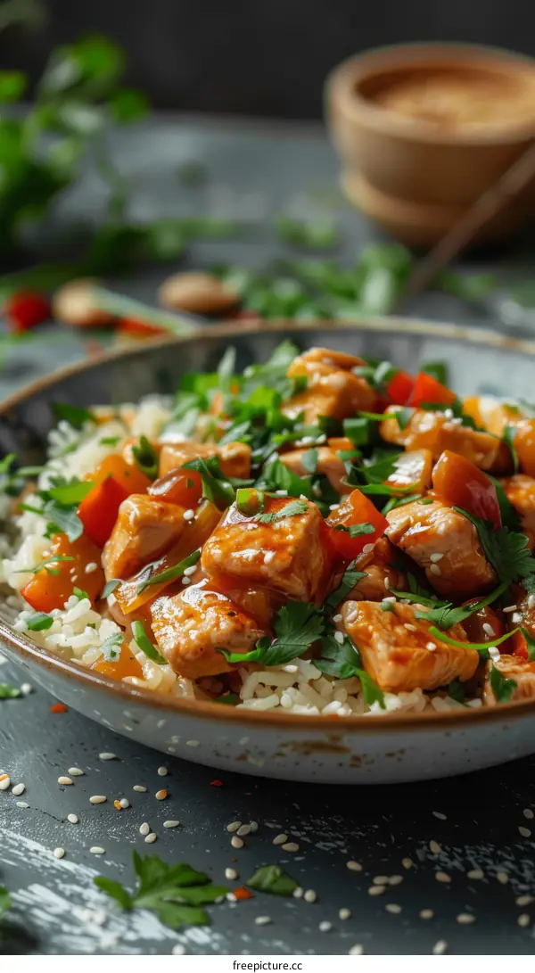 Chicken Teriyaki with Rice and Veggies