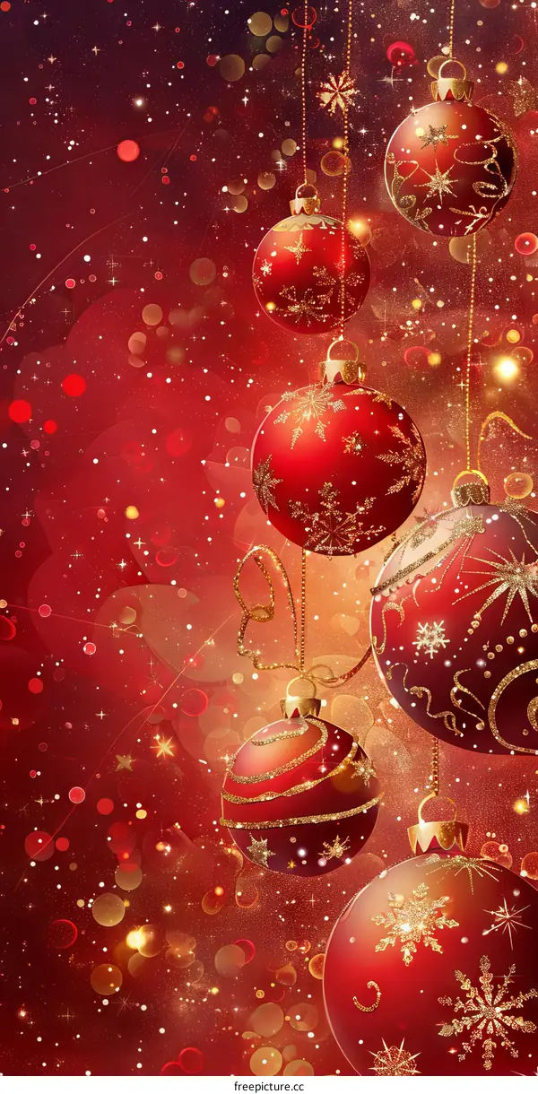 Christmas Decor Balls in Red