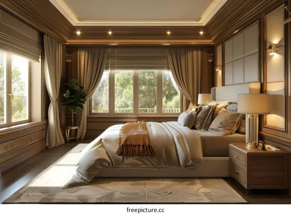 Luxury Bedroom Interior Design Illustration