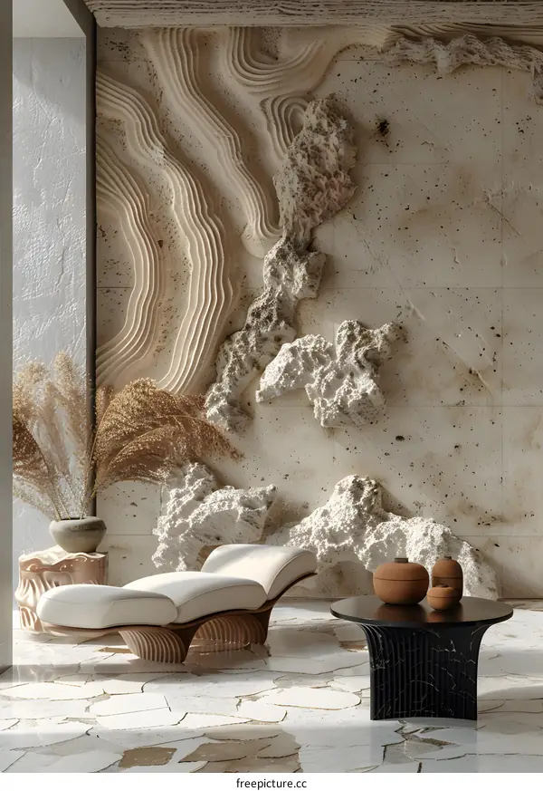 The perfect combination of relief art and modern home