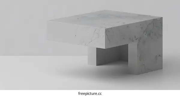 Minimalist Abstract Marble 3D Render