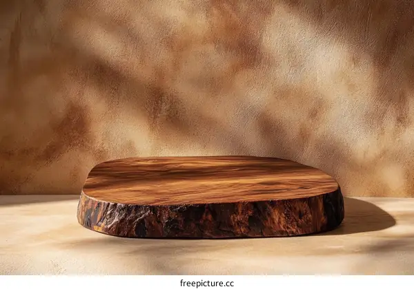 Rustic Wooden Cutting Board Display