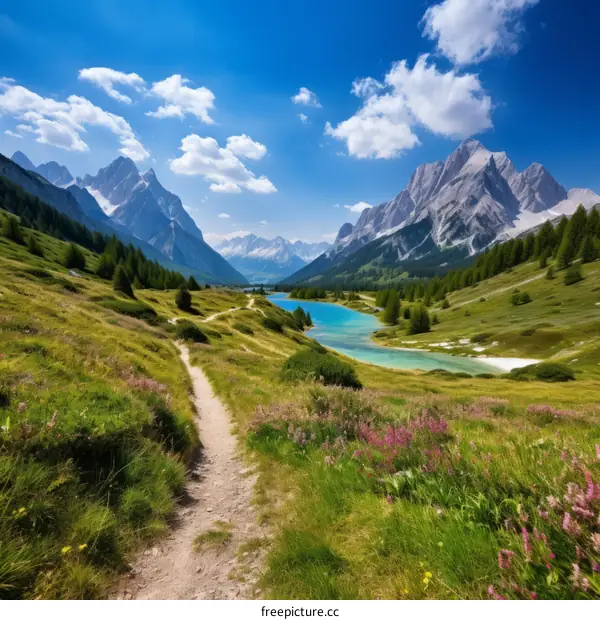 Alpine Mountain Lake Serenity