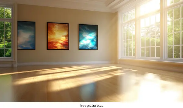 Elegant Interior with Artistic Paintings