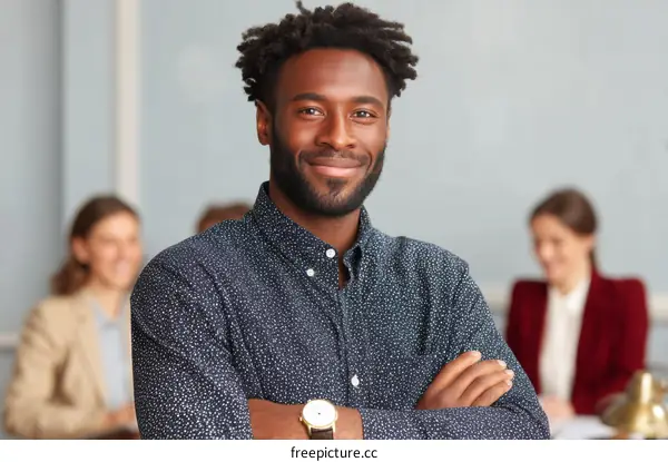 Confident Business Professional in a Meeting